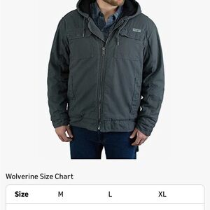 Wolverine Men's Charcoal Hooded Jacket